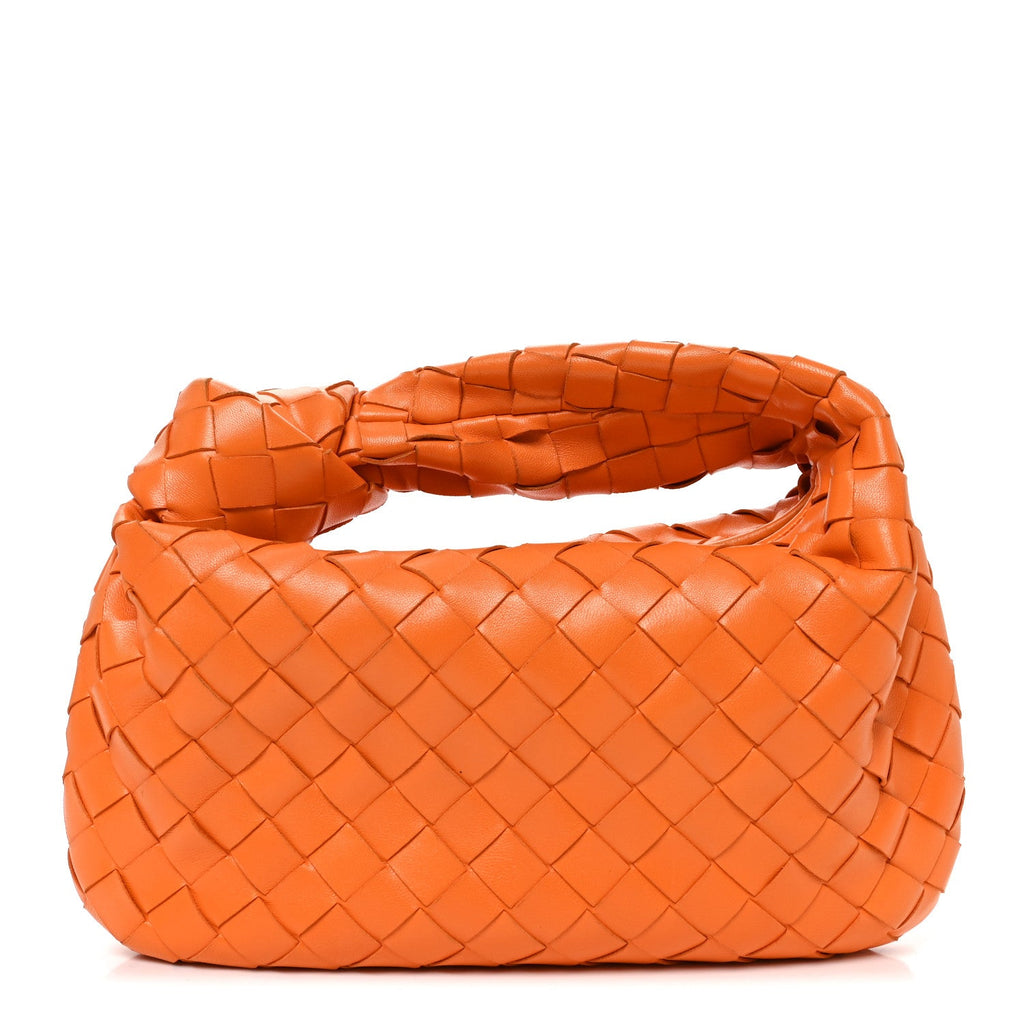 Nappa Intrecciato Mini Jodie Tangerine