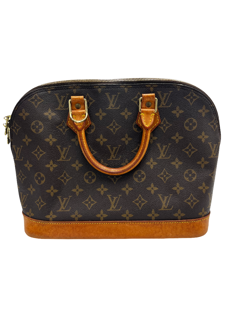 Louis Vuitton Alma Handbag Monogram Canvas Brown Canvas Handbag ( )