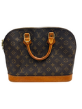 Louis Vuitton Alma Handbag Monogram Canvas Brown Canvas Handbag ( )