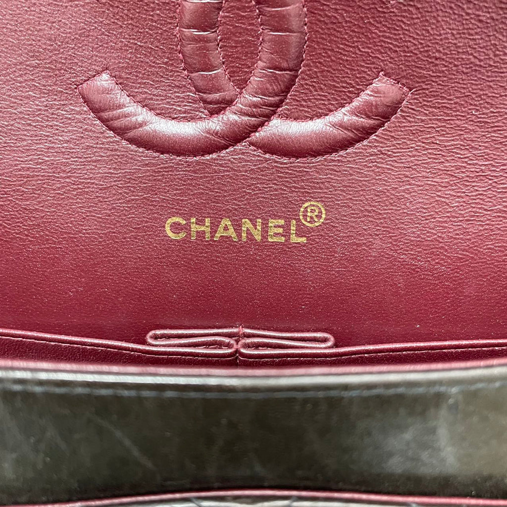 Chanel Vintage Medium Classic Double Flap Leather Black 1999
