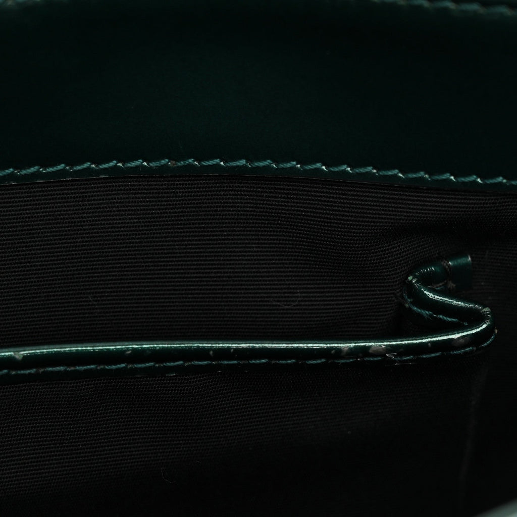 Iridescent Calfskin Serpenti Forever Shoulder Bag Emerald Green