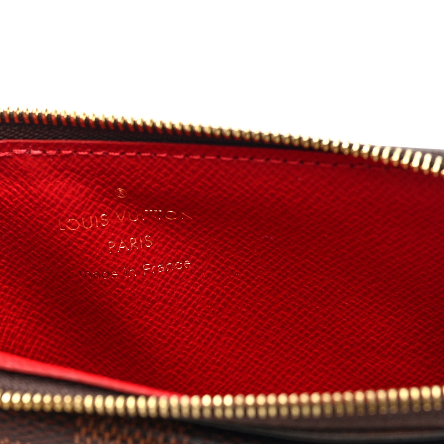 Damier Ebene Recto Verso Card Holder Red