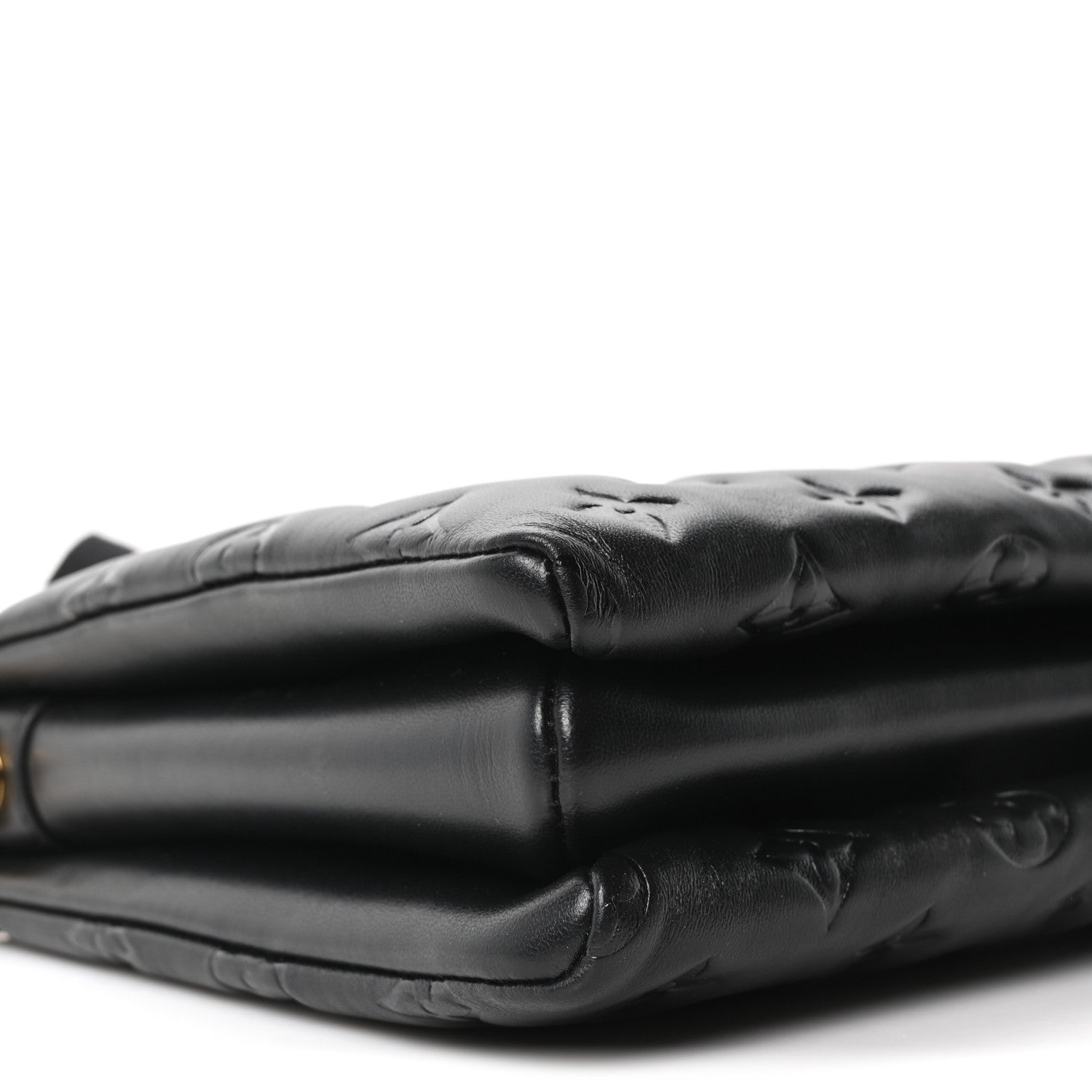 Lambskin Embossed Monogram Coussin PM Black