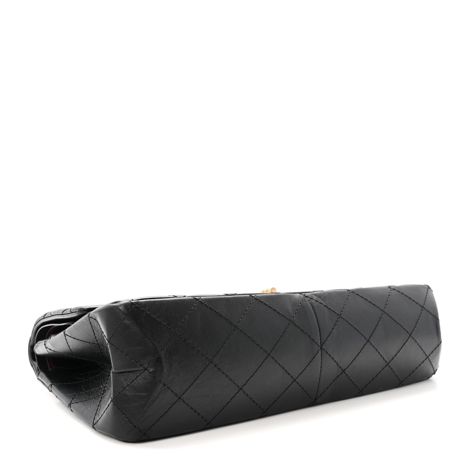 Aged Calfskin Quilted 2.55 Reissue 227 Flap Black