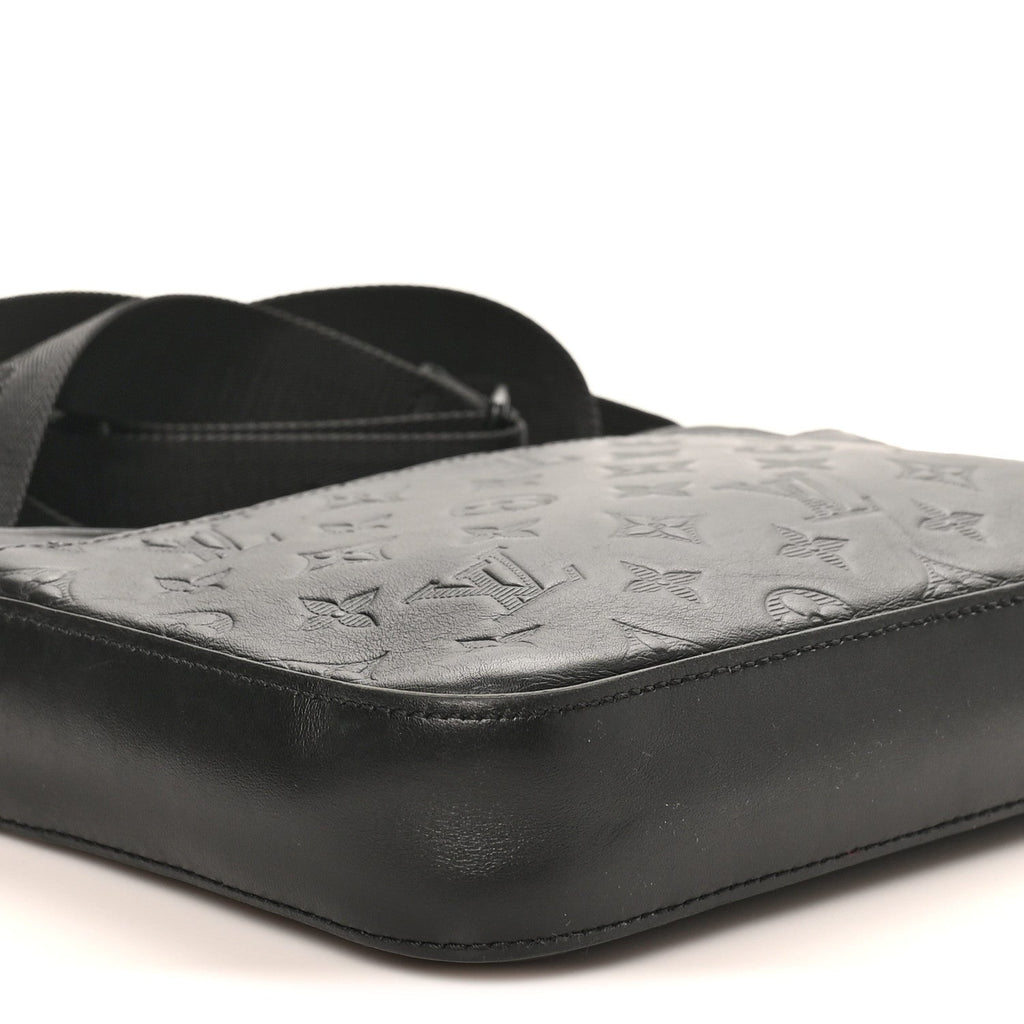 Calfskin Monogram Shadow Duo Messenger Black