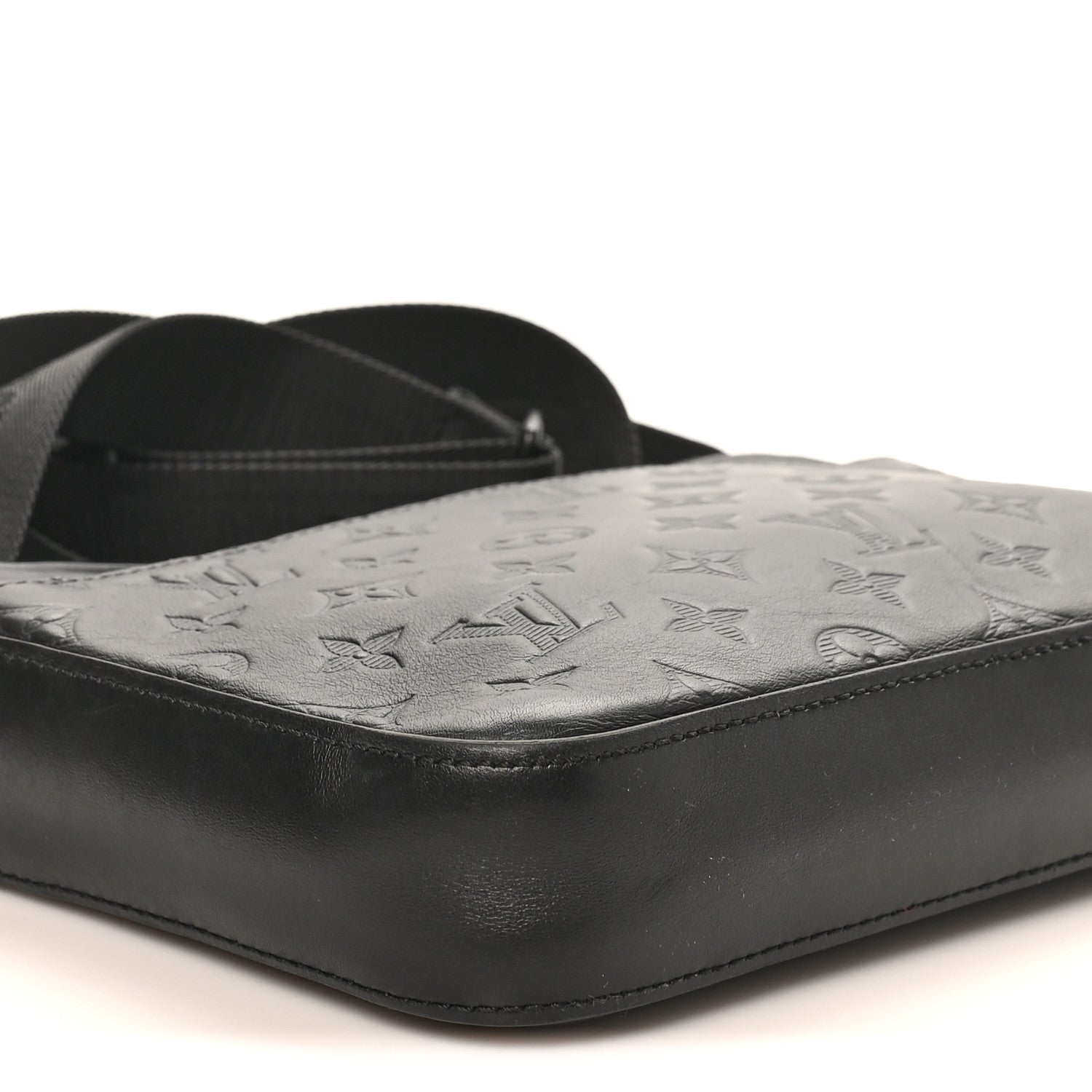 Calfskin Monogram Shadow Duo Messenger Black