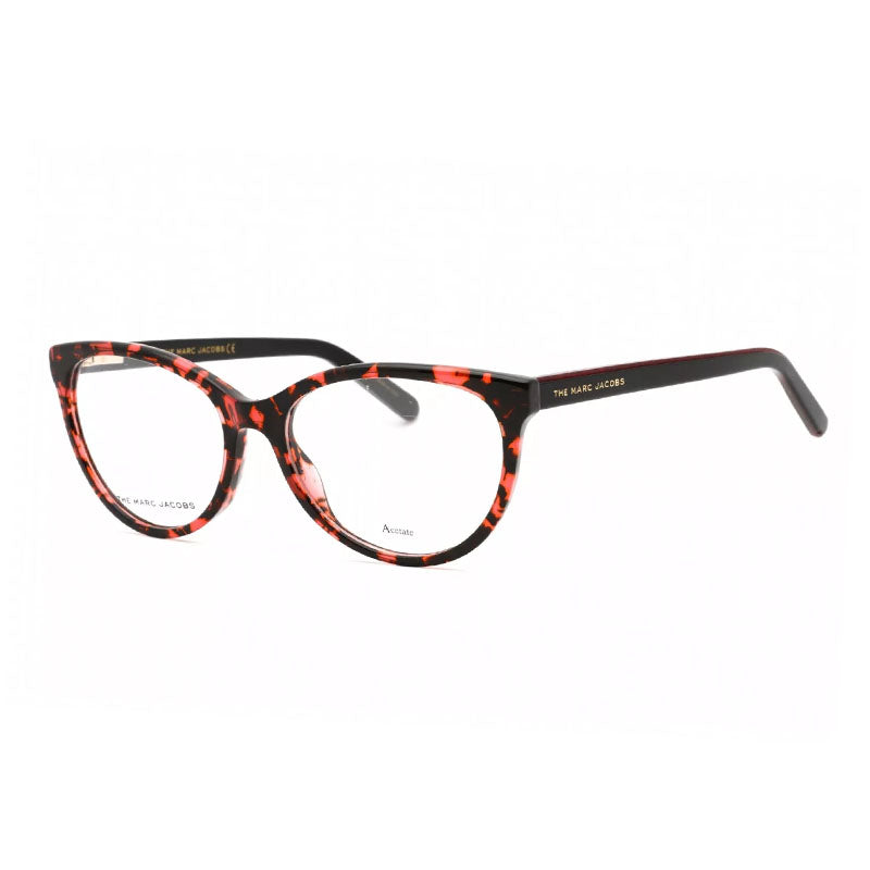 Marc Jacobs Eyeglasses Cat Eye Full Rim, Red Havana Frame and Clear Demo Lenses Lens MARC46300UC00