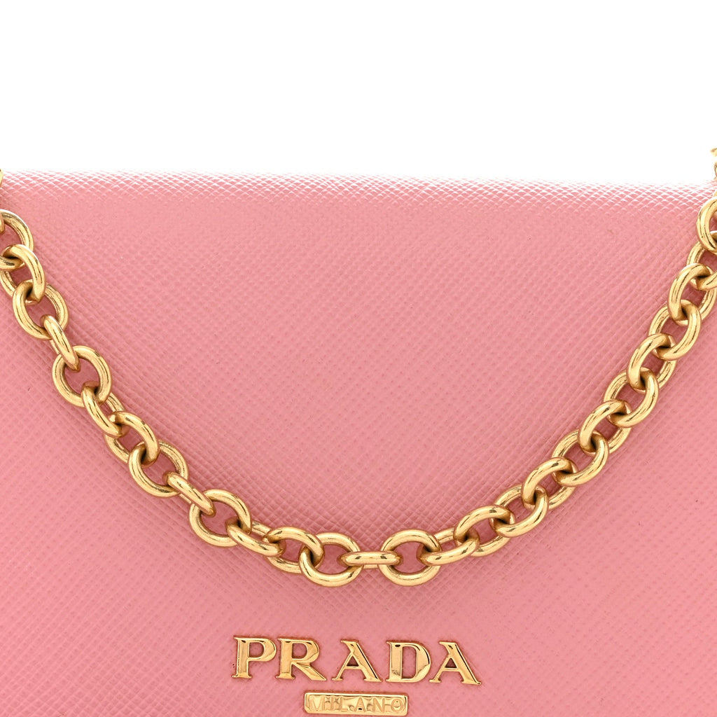 Saffiano Metal Mini Flap Crossbody Wristlet Bag Petalo