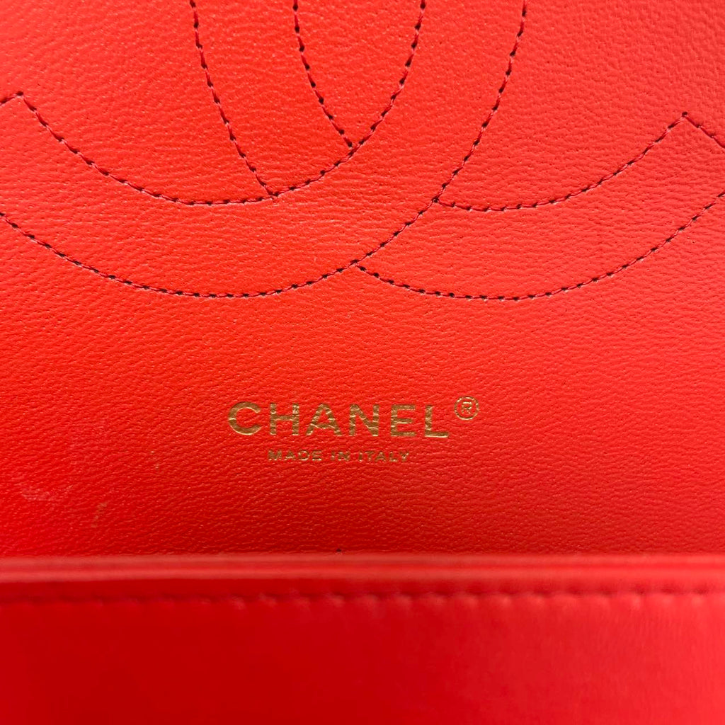 Chanel Classic Jumbo Double Flap Lambskin Red 2017