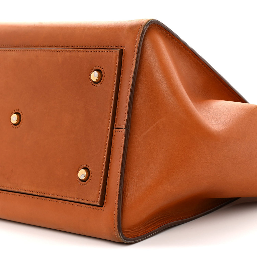 Natural Calfskin Medium Tie Knot Tote Tan