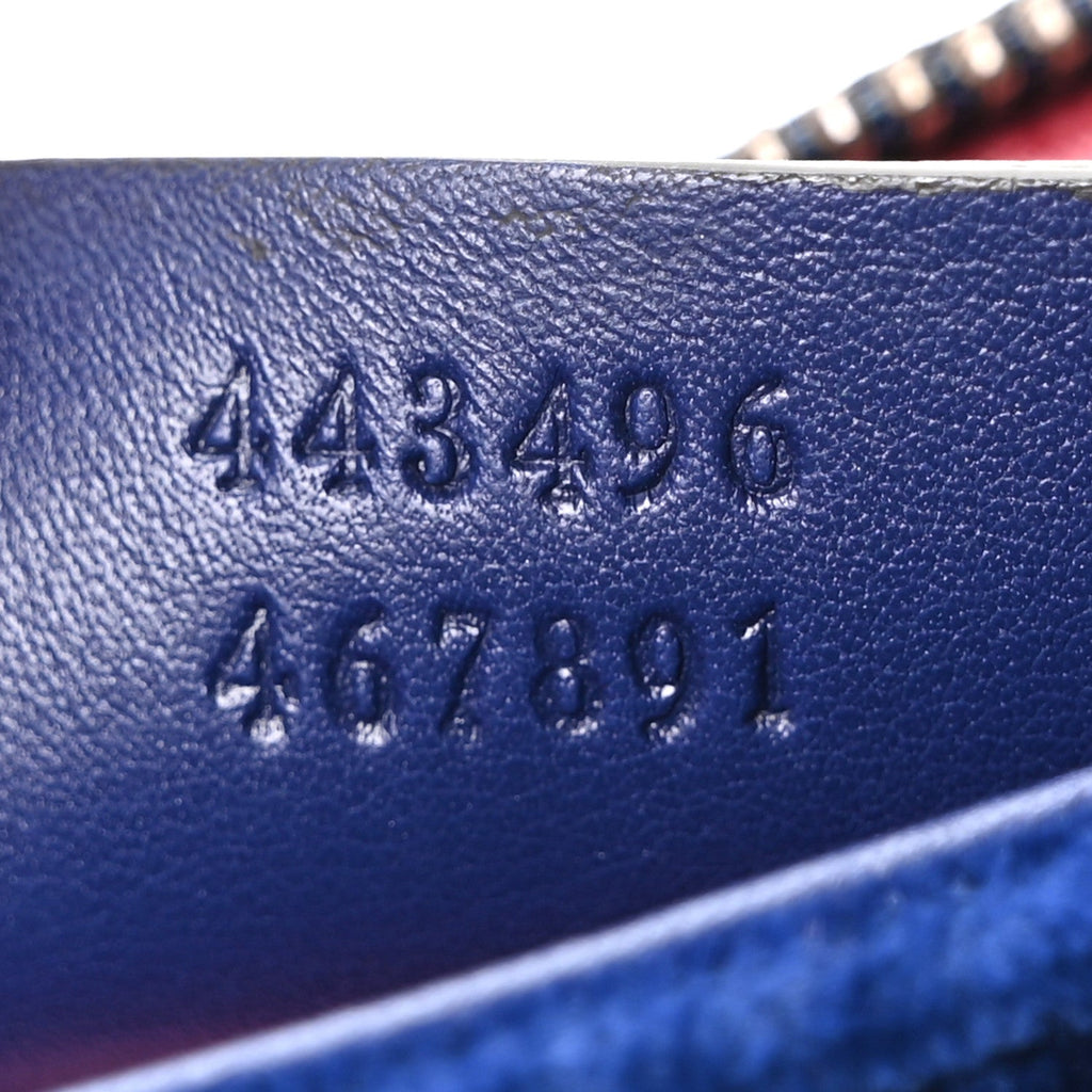 Velvet Matelasse Medium GG Marmont Shoulder Bag Cobalt Blue