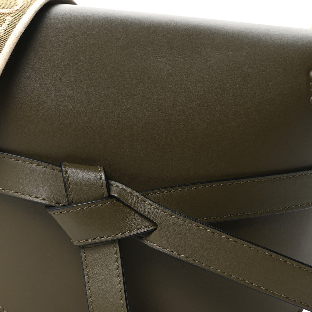 Calfskin Jacquard Small Gate Dual Bag Autumn Green