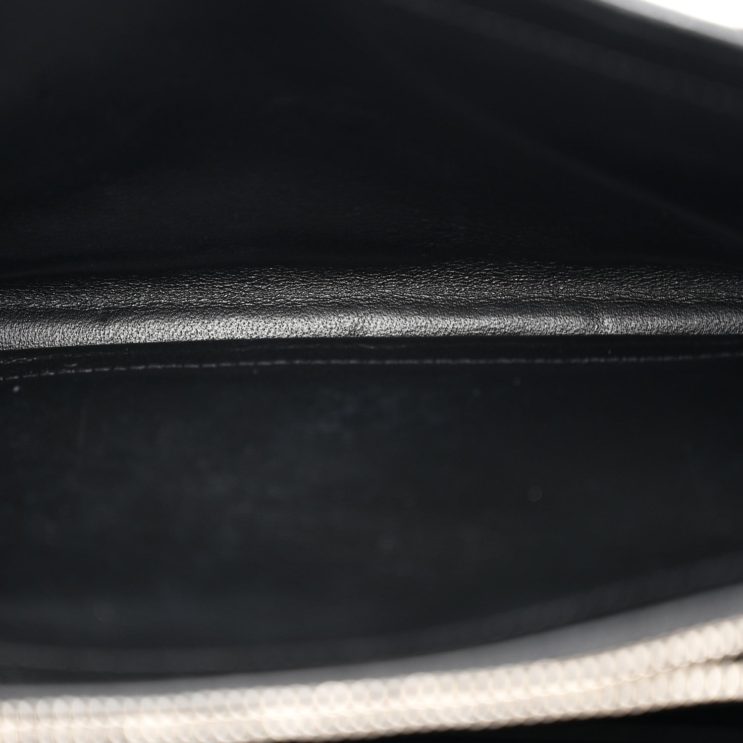 Grain De Poudre Matelasse Chevron Monogram Chain Wallet Black