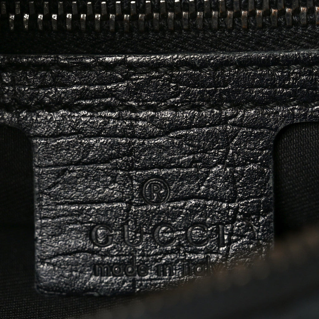 Monogram Medium Horsebit Chain Hobo Black
