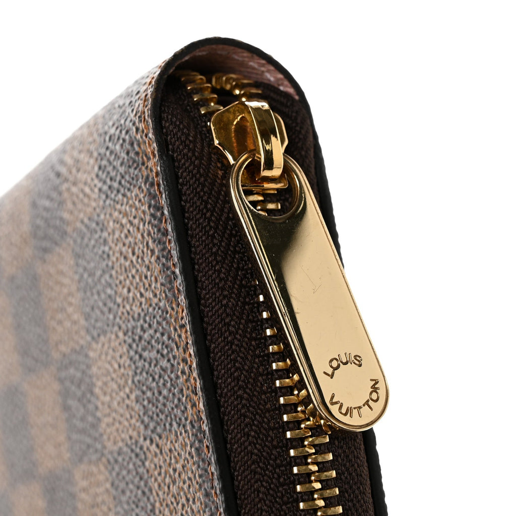 Damier Ebene Zippy Wallet Rose Ballerine