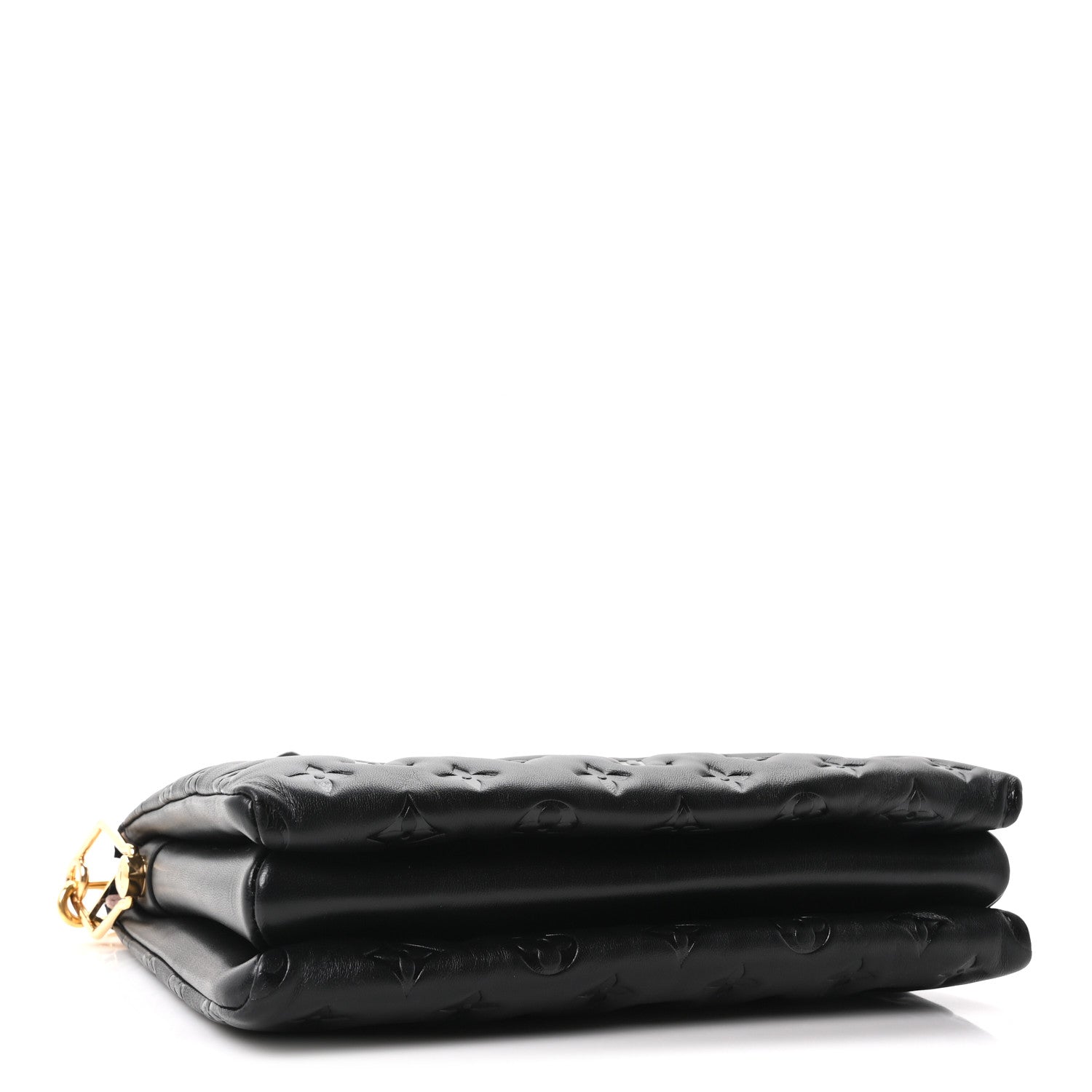 Lambskin Embossed Monogram Coussin PM Black