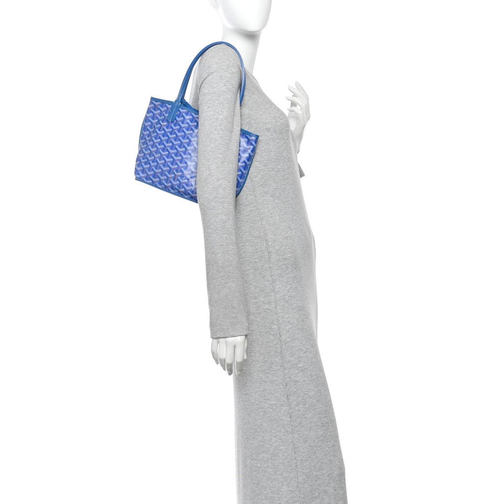 Goyardine Reversible Mini Anjou Sky Blue