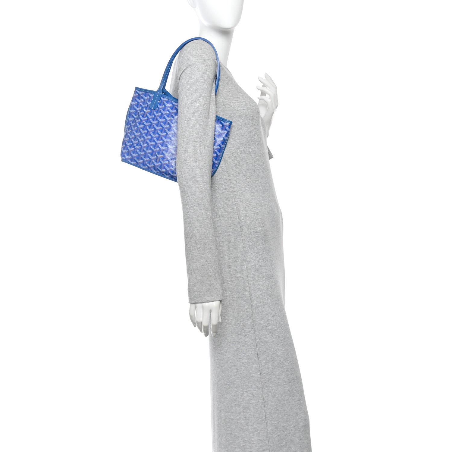 Goyardine Reversible Mini Anjou Sky Blue