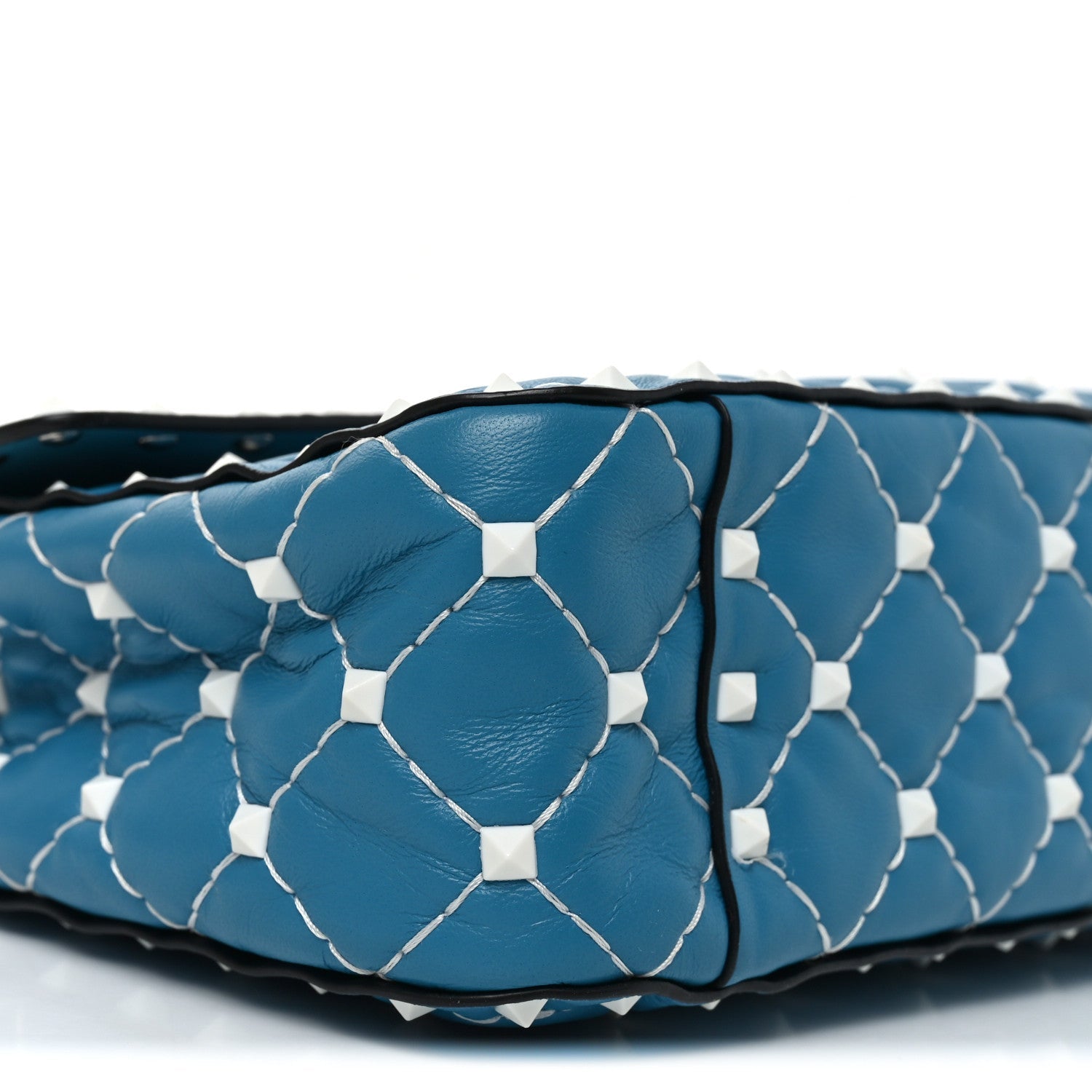 Nappa Medium Free Rockstud Spike Shoulder Bag Cerulean