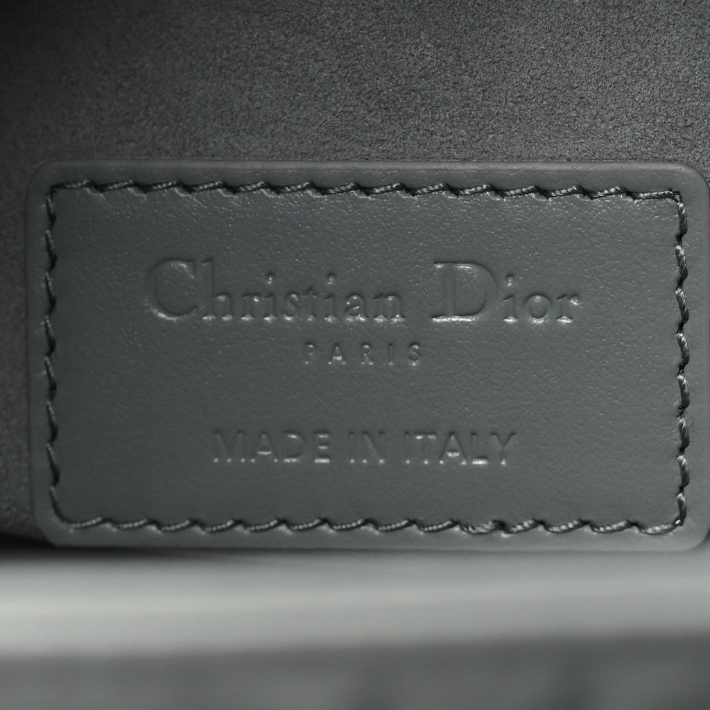 Calfskin Cannage Diamond Medium Lady D-Joy Grey