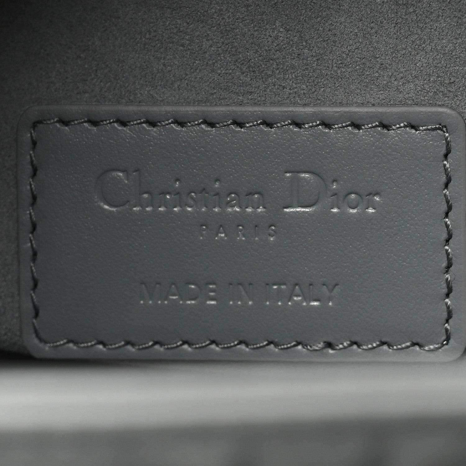 Calfskin Cannage Diamond Medium Lady D-Joy Grey