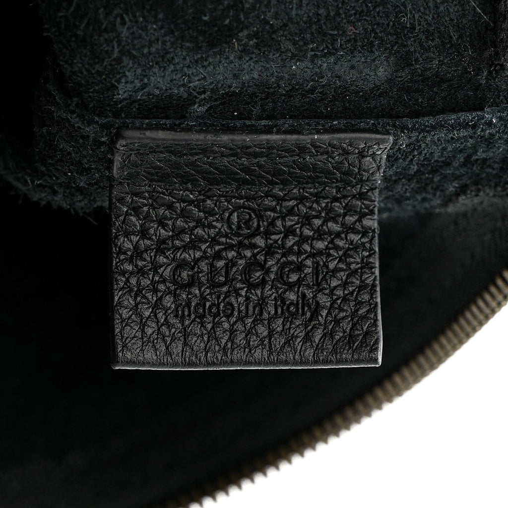 Pebbled Calfskin Medium Logo Portfolio Clutch Black