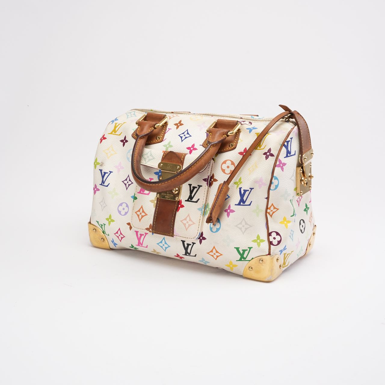 Louis Vuitton Vintage White Murakami Speedy 30 Bag 2005