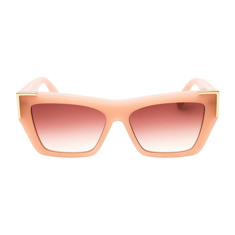 Palm Angels Sunglasses Cat Eye Full Rim, White Frame and Dark Grey Lens PERI099HOLLYWOOD0107