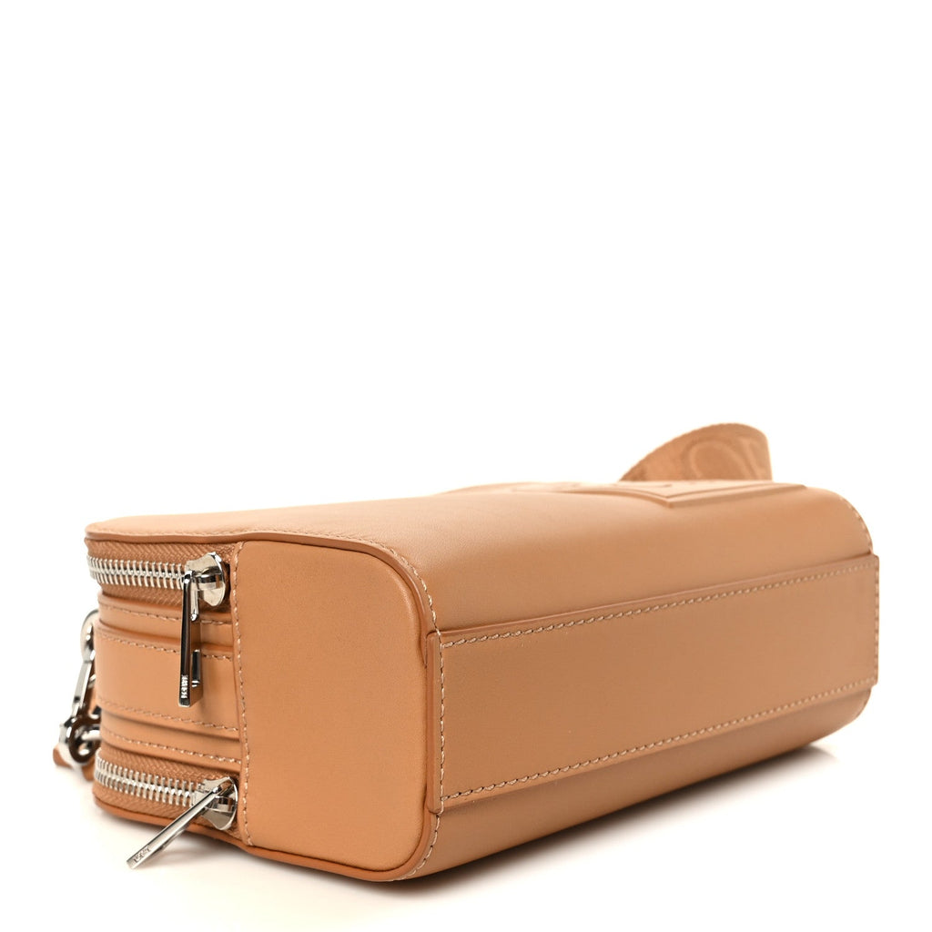 Satin Calfskin Mini Camera Bag Tan