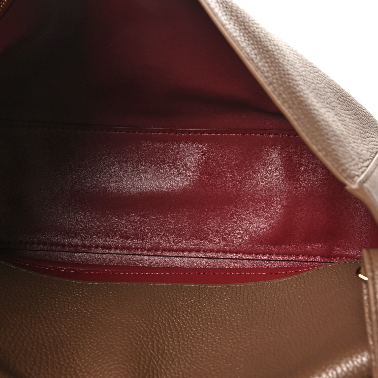 Grained Calfskin Small Souplissimo Maxi Flap Light Brown