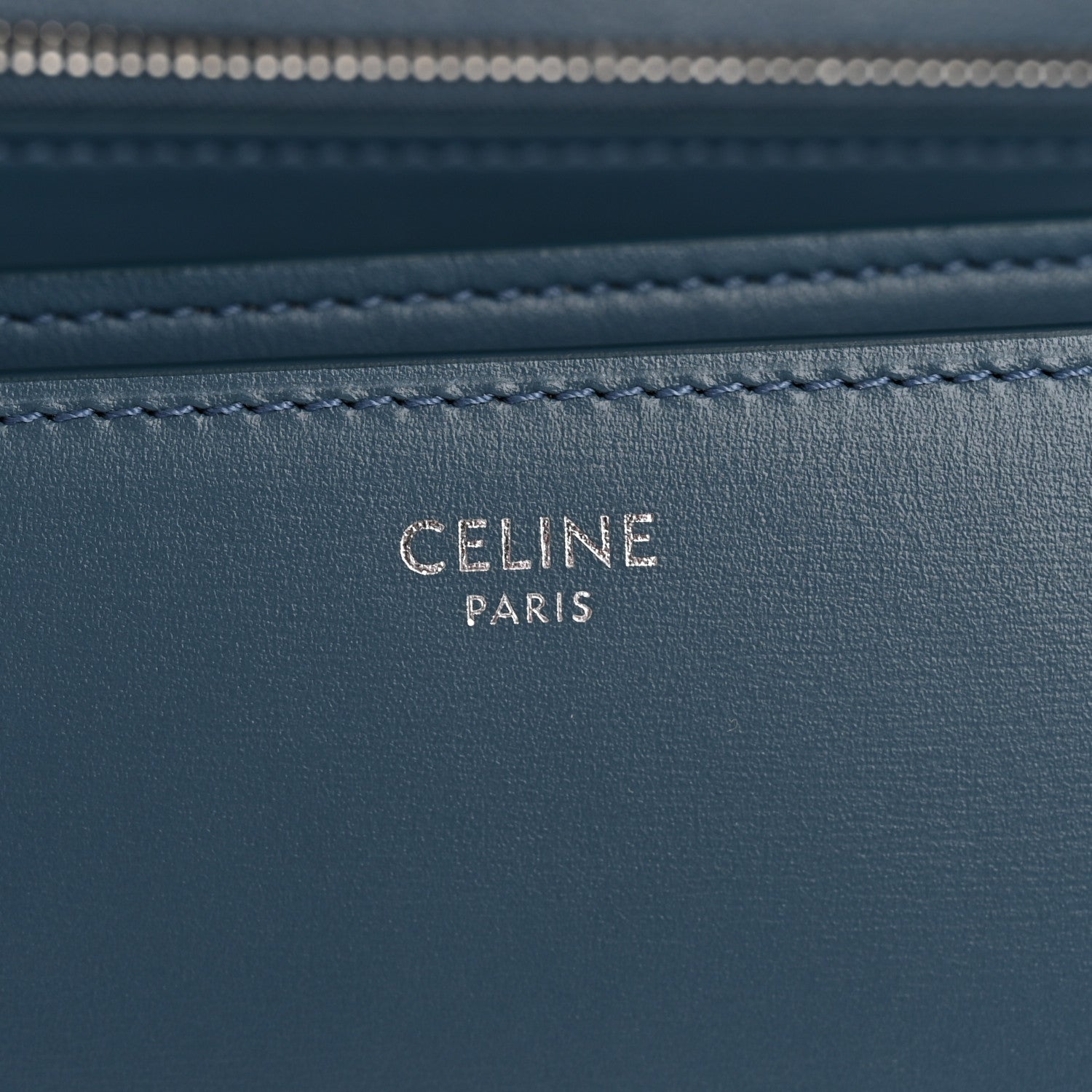 Box Calfskin Medium Classic Box Flap Bag Slate Blue