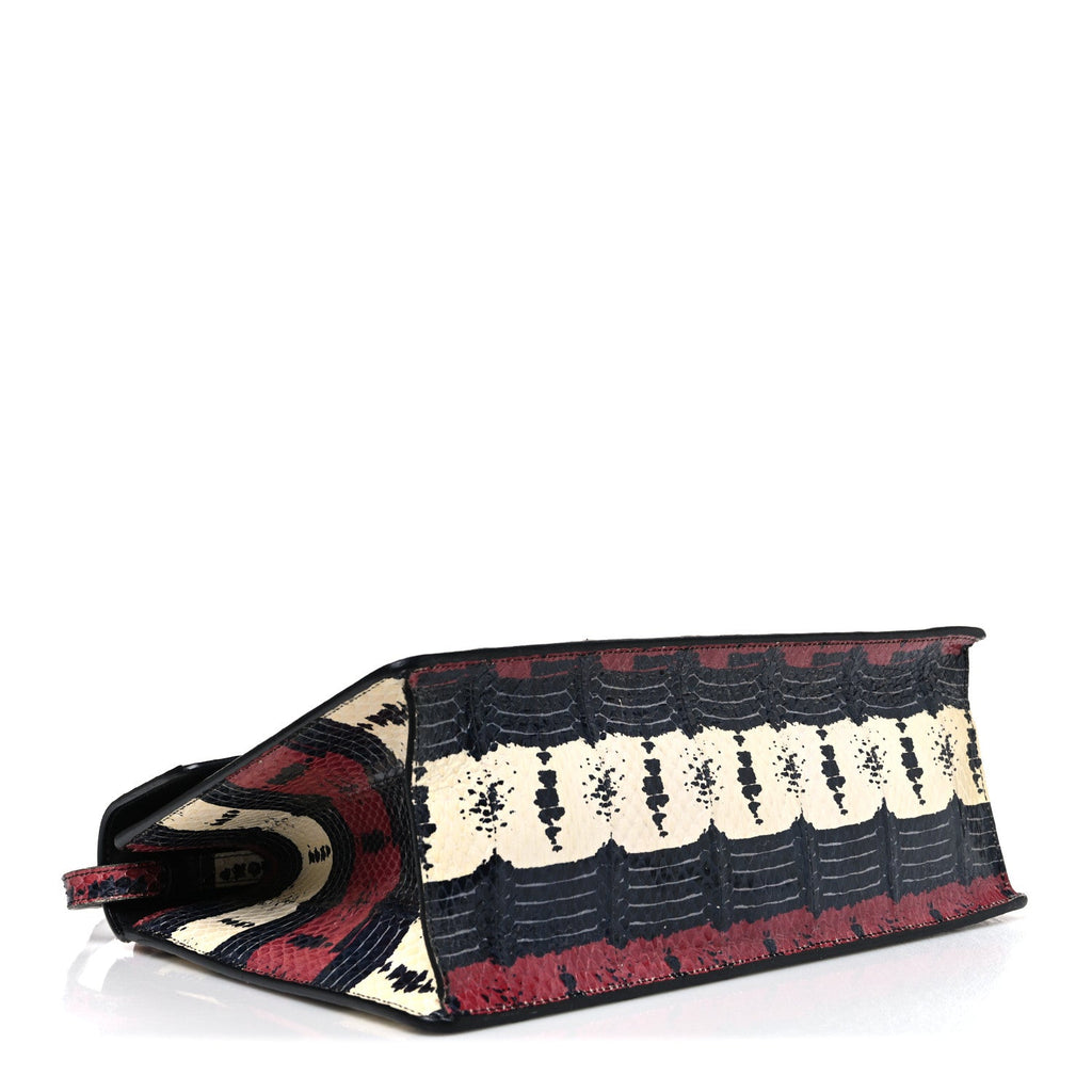 Snakeskin Small Lilith Top Handle Bag