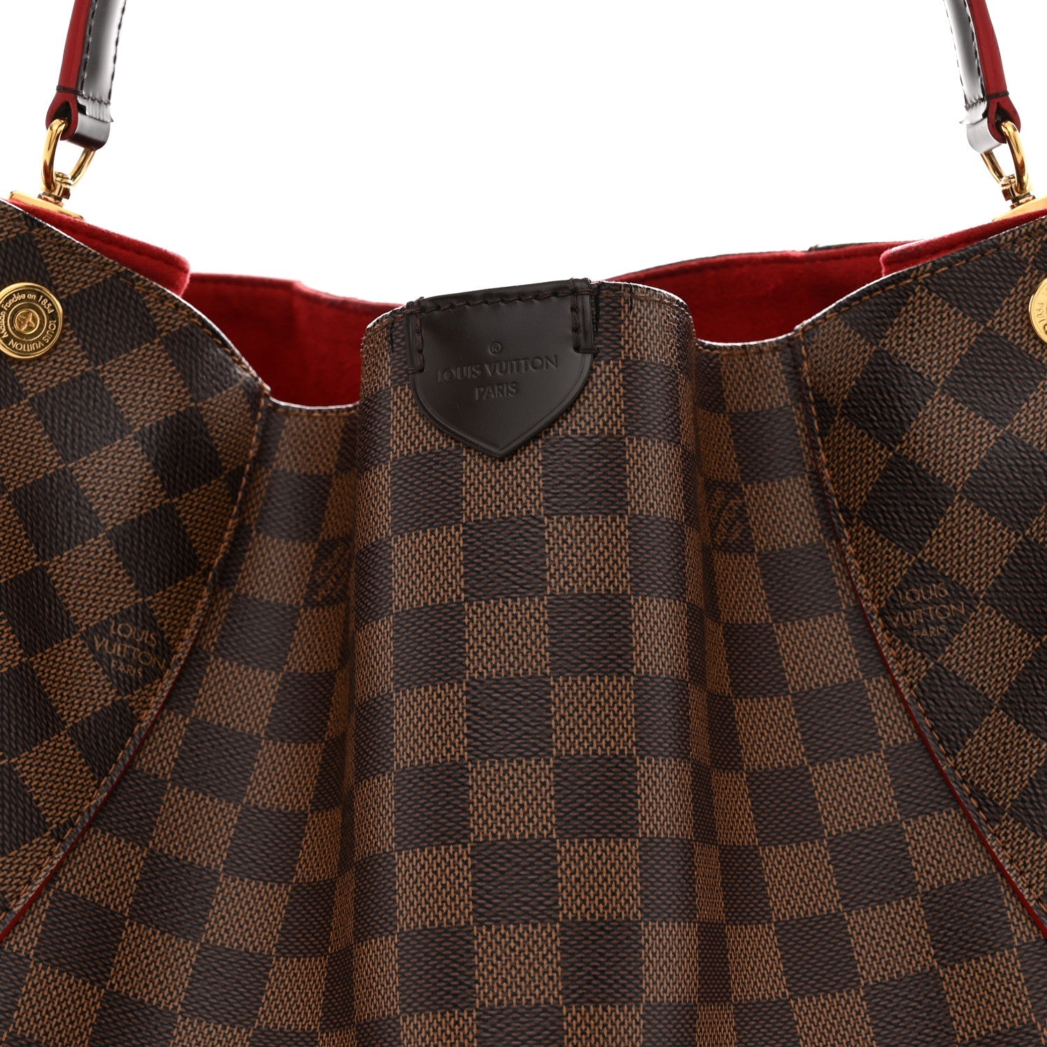 Damier Ebene Caissa Hobo Cherry
