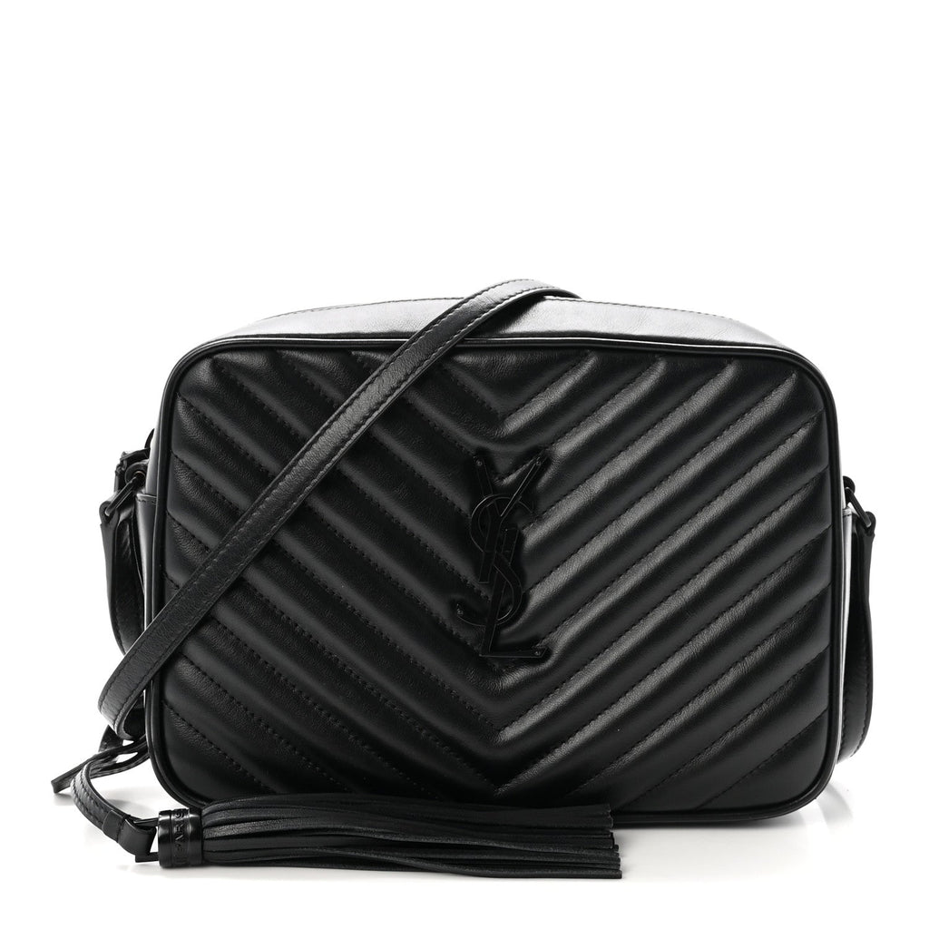 Calfskin Matelasse Monogram Monochrome Lou Camera Bag Black