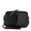 Calfskin Matelasse Monogram Monochrome Lou Camera Bag Black