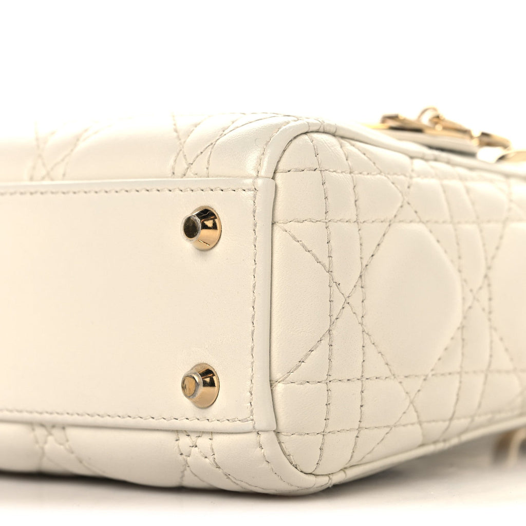 Lambskin Cannage Small My ABCDior Lady Dior Latte