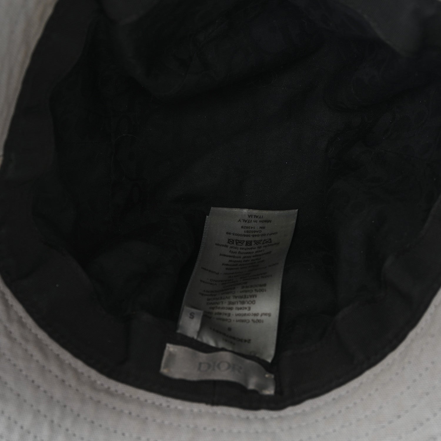 Cotton Logo Bucket Hat S Black