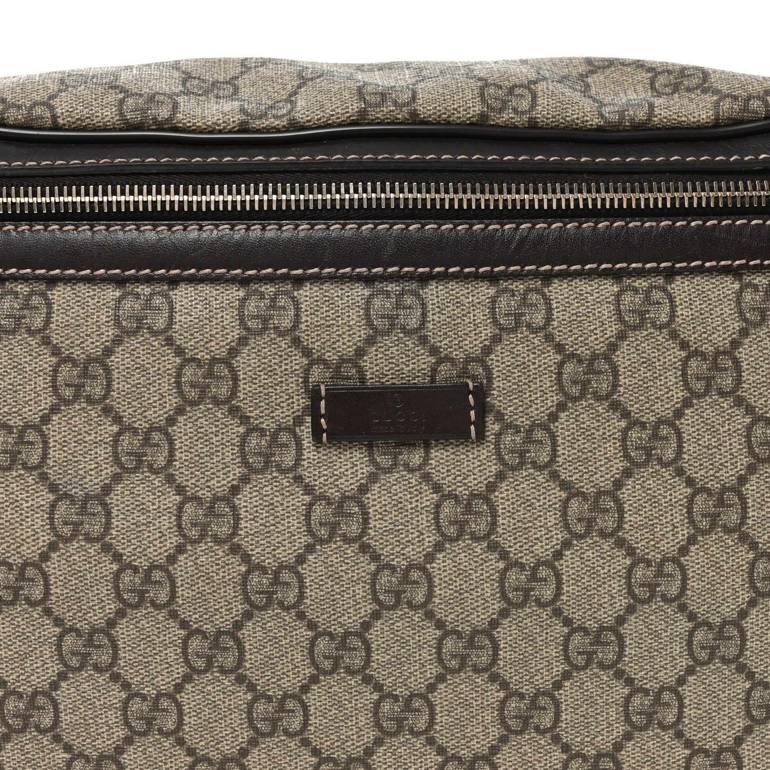 GG Supreme Monogram Belt Bag Dark Brown