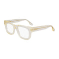 Victoria Beckham Eyeglasses Square Full Rim, Transparent Honey Frame and Clear Demo Lenses Lens VB2671771