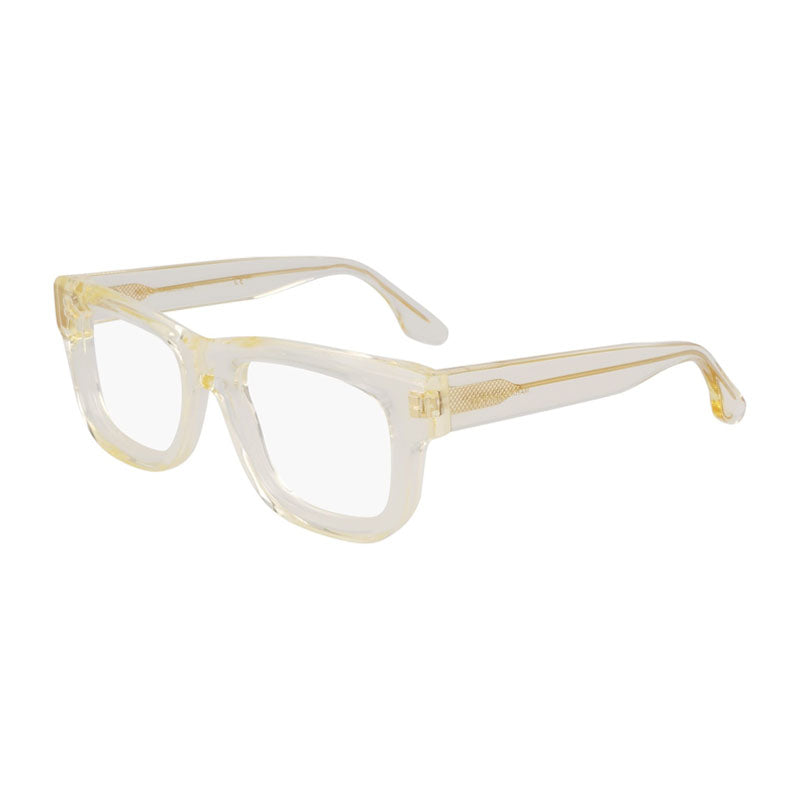 Victoria Beckham Eyeglasses Square Full Rim, Transparent Honey Frame and Clear Demo Lenses Lens VB2671771