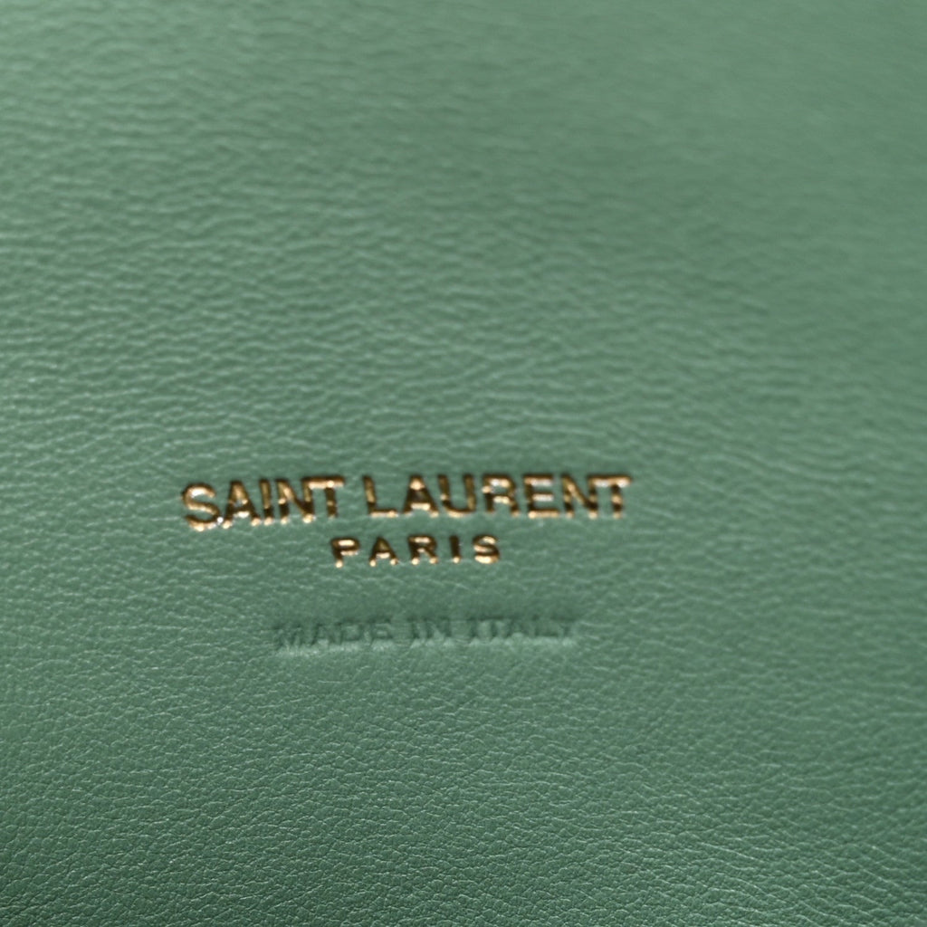 Shearling Quilted Monogram Loulou Puffer Pouch Clutch Iced Mint