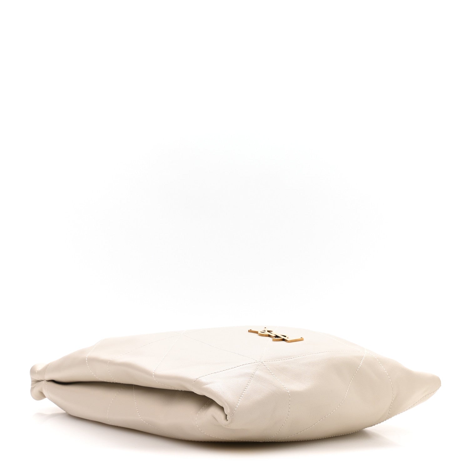 Lambskin Matelasse Monogram Medium Jamie 4.3 Pochon Blanc Vintage