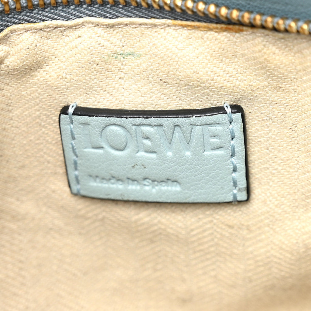 Calfskin Medium Puzzle Bag Aqua Light Blue Stone Blue