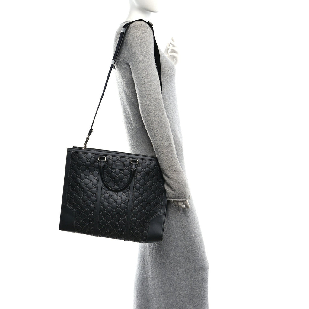 Guccissima Signature Briefcase Black