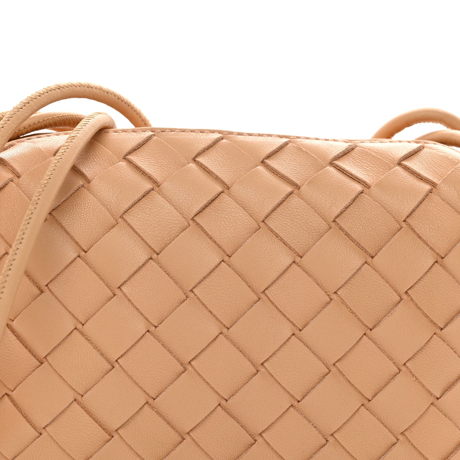 Nappa Intrecciato Mini Loop Camera Bag Almond