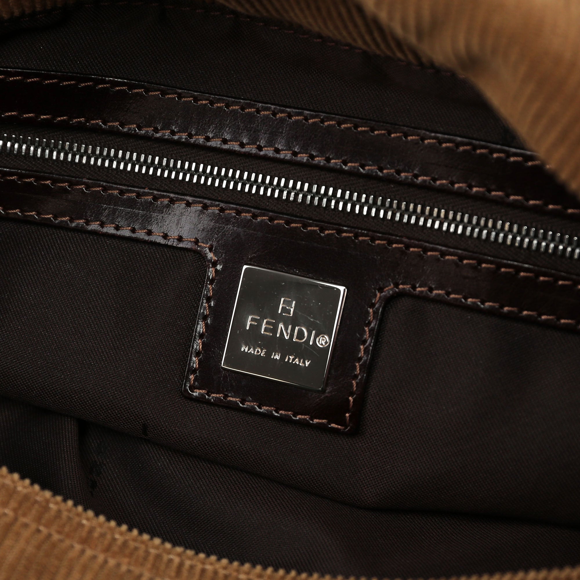 Beige Corduroy Mamma Bag