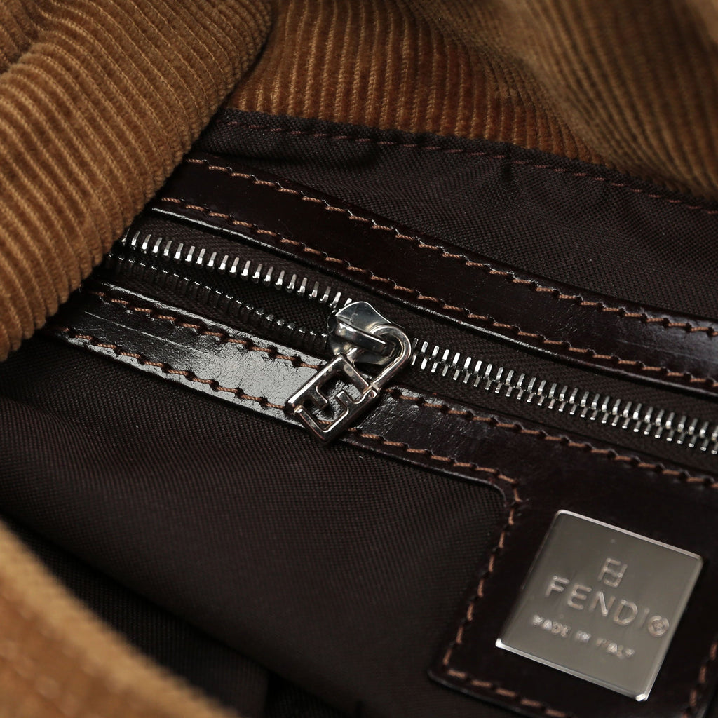 Beige Corduroy Mamma Bag