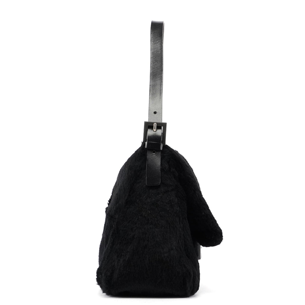 Black Fur Mamma Bag