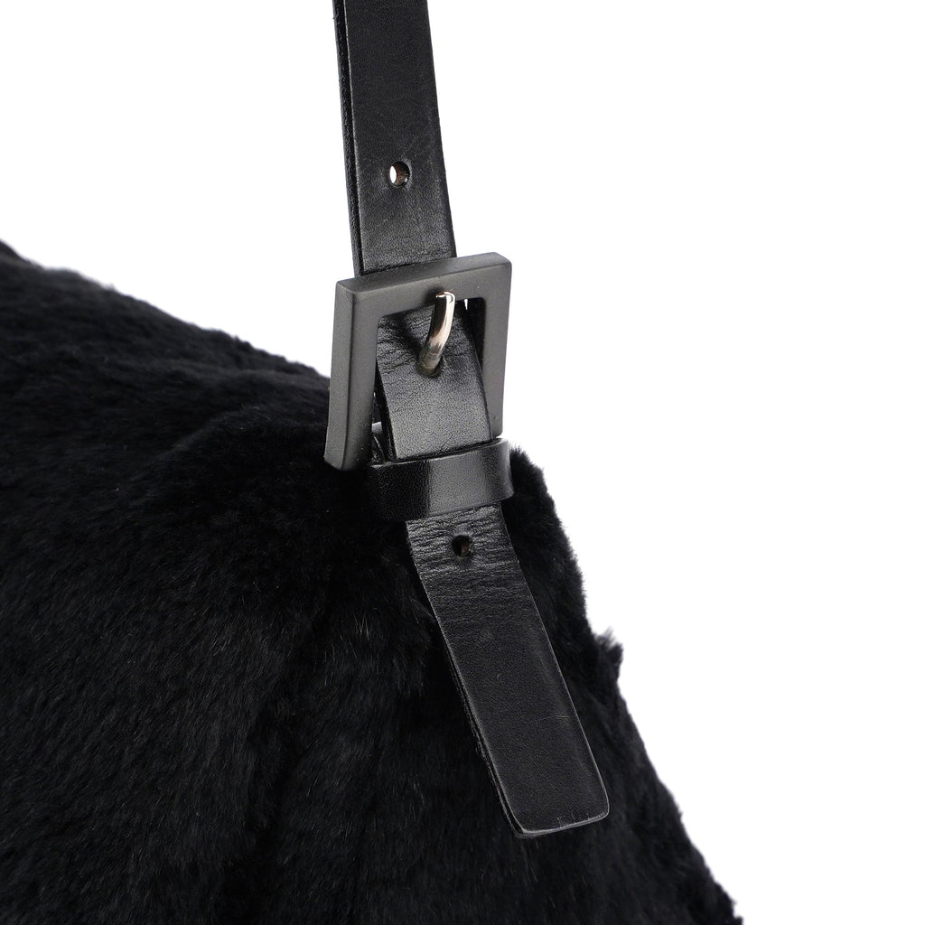 Black Fur Mamma Bag