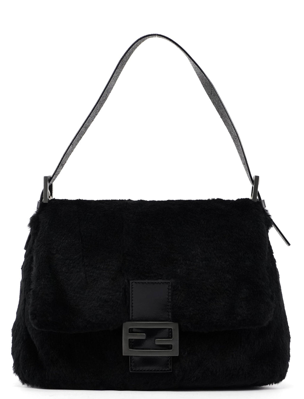 Black Fur Mamma Bag